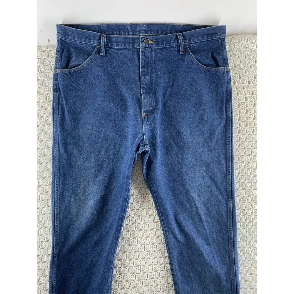 Rustler Jeans Men's 42x32 Medium  Wash Blue‎ Denim 100% Cotton 87619PW